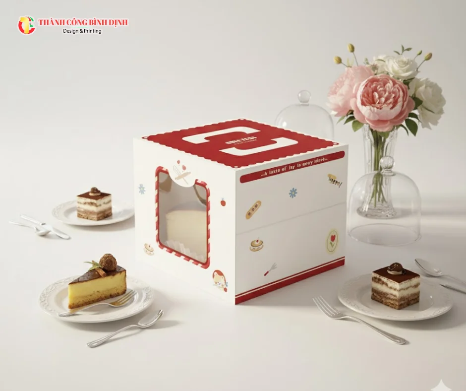 Hộp đựng b&aacute;nh kem mới
