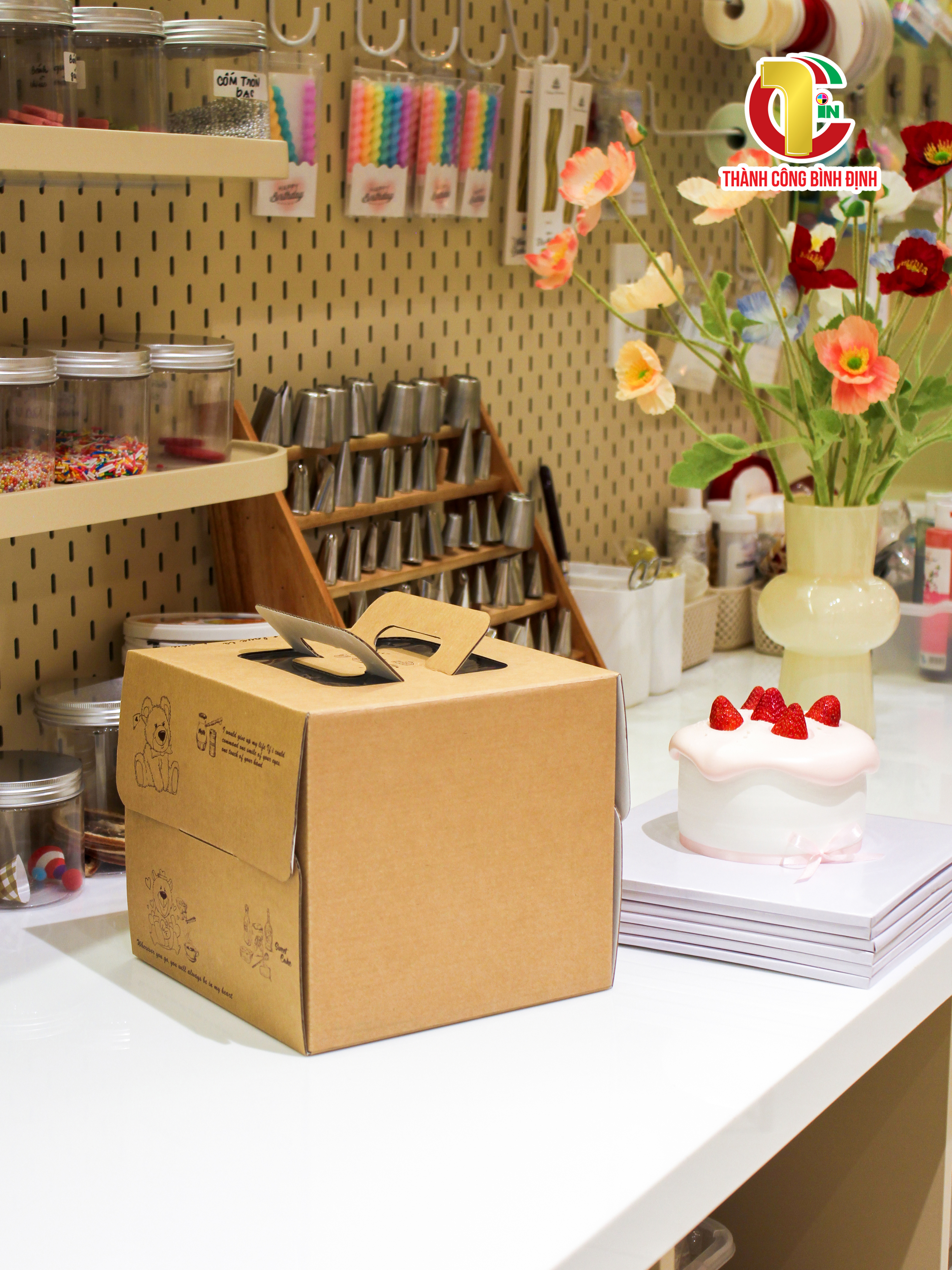 Hộp Kraft đựng b&aacute;nh kem