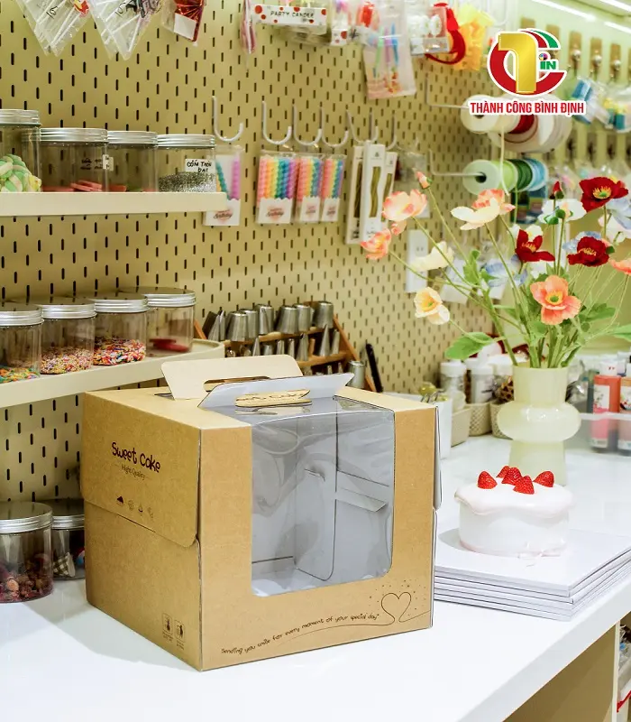 Hộp kraft đựng b&aacute;nh kem